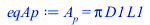 A[p] = `*`(Pi, `*`(D1, `*`(L1)))
