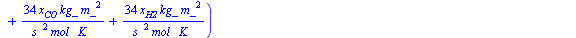 `:=`(eqTa, Ta = `+`(`*`(298, `*`(K_)), `/`(`*`(`+`(`/`(`*`(0.39352e6, `*`(x[CO2], `*`(kg_, `*`(`^`(m_, 2))))), `*`(`^`(s_, 2), `*`(mol_))), `/`(`*`(0.24182e6, `*`(x[H2O], `*`(kg_, `*`(`^`(m_, 2))))), ...