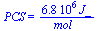 PCS = `+`(`/`(`*`(0.68e7, `*`(J_)), `*`(mol_)))
