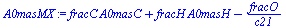 `+`(`*`(fracC, `*`(A0masC)), `*`(fracH, `*`(A0masH)), `-`(`/`(`*`(fracO), `*`(c21))))