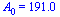 A[0] = 191.0