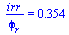 `/`(`*`(irr), `*`(phi[r])) = .354