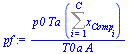 `/`(`*`(p0, `*`(Ta, `*`(Sum(x[Comp[i]], i = 1 .. C)))), `*`(T0, `*`(a, `*`(A))))