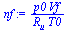 `/`(`*`(p0, `*`(Vf)), `*`(R[u], `*`(T0)))