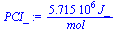 `+`(`/`(`*`(0.5715e7, `*`(J_)), `*`(mol_)))