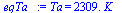 Ta = `+`(`*`(2309., `*`(K_)))