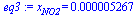 x[NO2] = 0.5267e-5