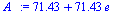 `+`(71.43, `*`(71.43, `*`(e)))