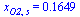 x[O2, s] = .1649