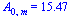 A[0, m] = 15.47