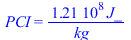 PCI = `+`(`/`(`*`(0.121e9, `*`(J_)), `*`(kg_)))