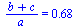 `/`(`*`(`+`(b, c)), `*`(a)) = .68