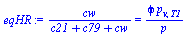 `/`(`*`(cw), `*`(`+`(c21, c79, cw))) = `/`(`*`(phi, `*`(p[v, T1])), `*`(p))