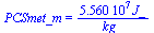 PCSmet_m = `+`(`/`(`*`(0.556e8, `*`(J_)), `*`(kg_)))