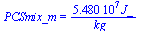 PCSmix_m = `+`(`/`(`*`(0.548e8, `*`(J_)), `*`(kg_)))