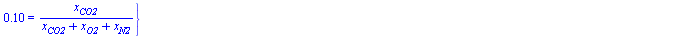 {0 = `+`(x[CO2], `-`(a)), 0 = `+`(`*`(2, `*`(x[H2O])), `-`(`*`(4, `*`(a)))), 0 = `+`(`-`(`*`(1.58, `*`(a, `*`(A)))), `*`(2, `*`(x[N2]))), 0 = `+`(`-`(`*`(.42, `*`(a, `*`(A)))), `*`(2, `*`(x[O2])), `*`...