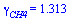 gamma[CH4] = 1.313