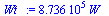 `+`(`*`(0.8736e6, `*`(W_)))