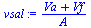 `/`(`*`(`+`(Va, Vf)), `*`(A))