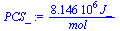 `+`(`/`(`*`(0.8146e7, `*`(J_)), `*`(mol_)))