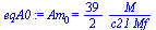 Am[0] = `+`(`/`(`*`(`/`(39, 2), `*`(M)), `*`(c21, `*`(Mf))))