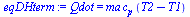 Qdot = `*`(ma, `*`(c[p], `*`(`+`(T2, `-`(T1)))))