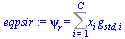 psi[r] = Sum(`*`(x[i], `*`(g[std, i])), i = 1 .. C)