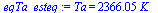 Ta = `+`(`*`(2366.0456045022317097, `*`(K_)))
