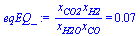 `/`(`*`(x[CO2], `*`(x[H2])), `*`(x[H2O], `*`(x[CO]))) = 0.66800369548647133184e-1