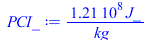 Typesetting:-mprintslash([PCI_ := `+`(`/`(`*`(120910000.0, `*`(J_)), `*`(kg_)))], [`+`(`/`(`*`(120910000.0, `*`(J_)), `*`(kg_)))])