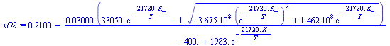 `+`(.2100, `-`(`/`(`*`(0.3000e-1, `*`(`+`(`*`(0.3305e5, `*`(exp(`+`(`-`(`/`(`*`(0.2172e5, `*`(K_)), `*`(T))))))), `-`(`*`(1., `*`(`^`(`+`(`*`(0.3675e9, `*`(`^`(exp(`+`(`-`(`/`(`*`(0.2172e5, `*`(K_)), ...