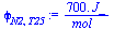 `+`(`/`(`*`(0.7e3, `*`(J_)), `*`(mol_)))