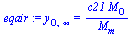 y[O, infinity] = `/`(`*`(c21, `*`(M[O])), `*`(M[m]))
