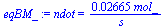 ndot = `+`(`/`(`*`(0.2665e-1, `*`(mol_)), `*`(s_)))