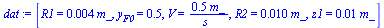 [R1 = `+`(`*`(0.4e-2, `*`(m_))), y[F0] = .5, V = `+`(`/`(`*`(.5, `*`(m_)), `*`(s_))), R2 = `+`(`*`(0.10e-1, `*`(m_))), z1 = `+`(`*`(0.1e-1, `*`(m_)))]
