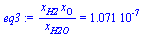 `/`(`*`(x[H2], `*`(x[O])), `*`(x[H2O])) = 0.1071e-6