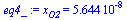x[O2] = 0.5644e-7