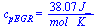 c[pEGR] = `+`(`/`(`*`(38.07, `*`(J_)), `*`(mol_, `*`(K_))))