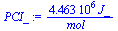 `+`(`/`(`*`(0.4463e7, `*`(J_)), `*`(mol_)))