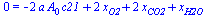 0 = `+`(`-`(`*`(2, `*`(a, `*`(A[0], `*`(c21))))), `*`(2, `*`(x[O2])), `*`(2, `*`(x[CO2])), x[H2O])