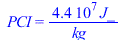PCI = `+`(`/`(`*`(0.44e8, `*`(J_)), `*`(kg_)))