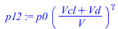 `*`(p0, `*`(`^`(`/`(`*`(`+`(Vcl, Vd)), `*`(V)), gamma)))