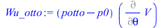 `*`(`+`(potto, `-`(p0)), `*`(Diff(V, theta)))