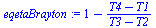 `+`(1, `-`(`/`(`*`(`+`(T4, `-`(T1))), `*`(`+`(T3, `-`(T2))))))