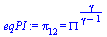pi[12] = `^`(PI, `/`(`*`(gamma), `*`(`+`(gamma, `-`(1)))))