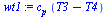 `:=`(wt1, `*`(c[p], `*`(`+`(T3, `-`(T4)))))