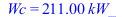 Wc = `+`(`*`(211., `*`(kW_)))