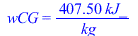 wCG = `+`(`/`(`*`(407.5, `*`(kJ_)), `*`(kg_)))