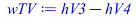 Typesetting:-mprintslash([wTV := `+`(hV3, `-`(hV4))], [`+`(hV3, `-`(hV4))])