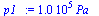 `:=`(p1_, `+`(`*`(0.1e6, `*`(Pa_))))